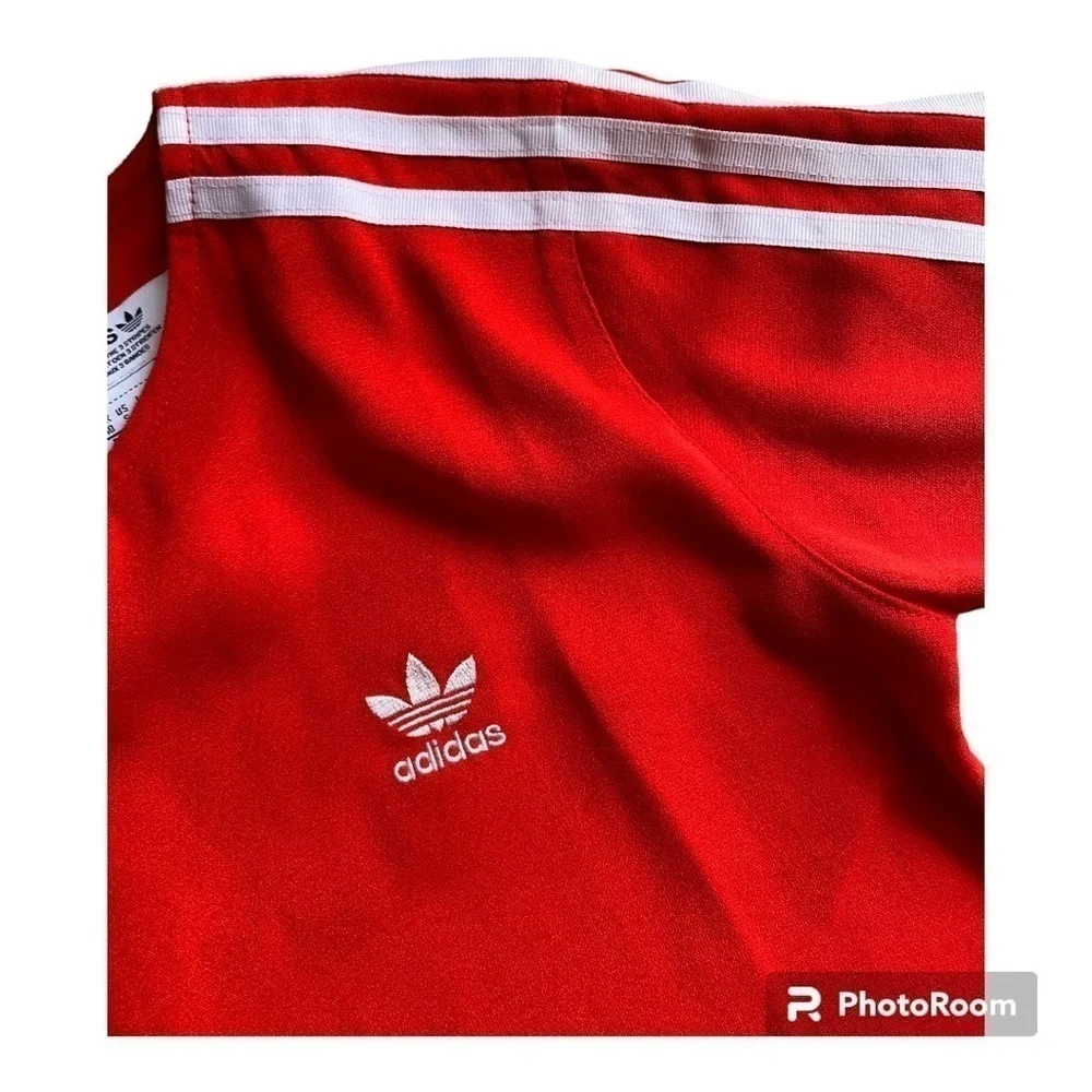 Adidas red zip-up shirt - Picture 2 of 3